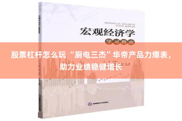 股票杠杆怎么玩 “厨电三杰”华帝产品力爆表，助力业绩稳健增长