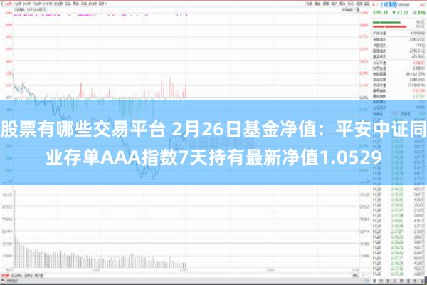 股票有哪些交易平台 2月26日基金净值：平安中证同业存单AAA指数7天持有最新净值1.0529